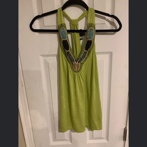 Byer California Detailed Beaded Top - EUC